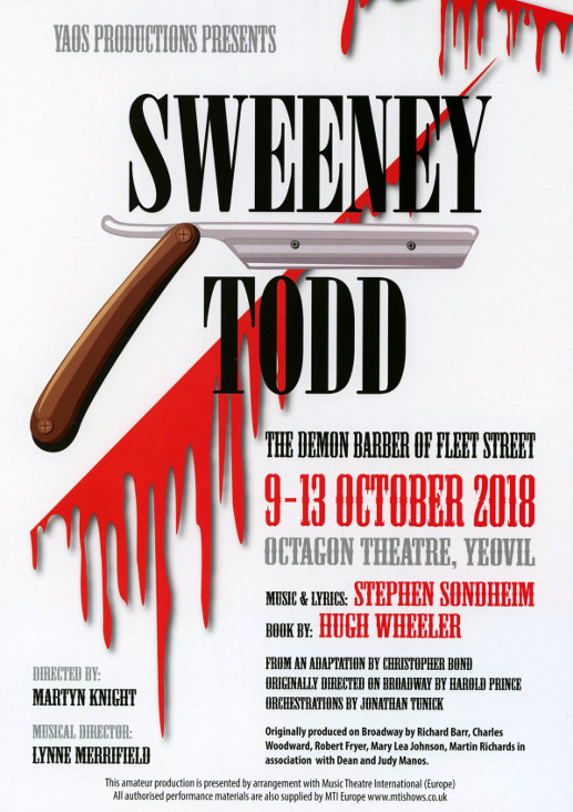 Inside Back Cover - Next Autumn Production 'Sweeney Todd' (October 2018)