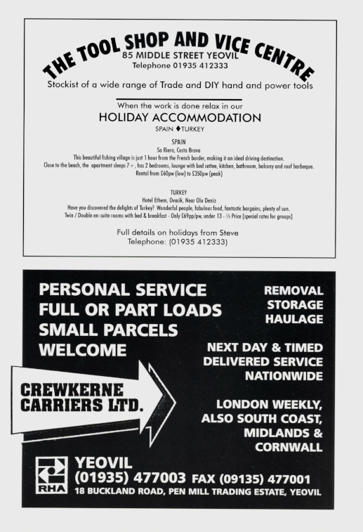 Pg 31: The Tool Shop & Vice Centre, Crewkerne Carriers Ltd