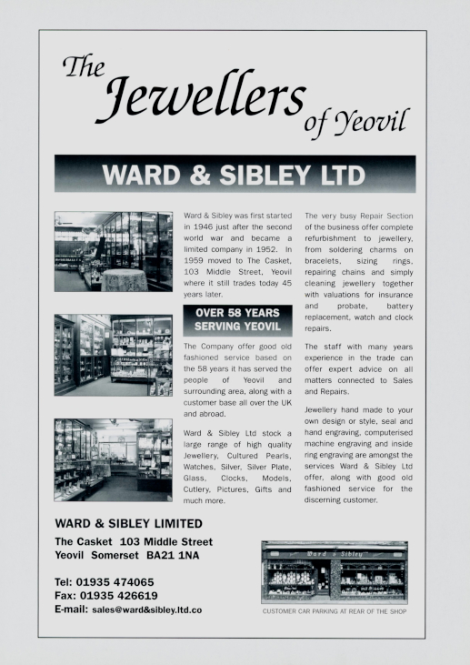 Pg 19: Ward & Sibley, The Jewellers of Yeovil