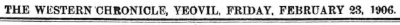 The Western Chronicle, Friday 23 February 1906