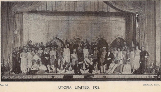 Cast of 'Utopia Limited' 1926 (Copied from 'Tom Jones' 1928 Programme)