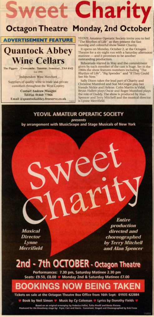 Advertisement for Sweet Charity