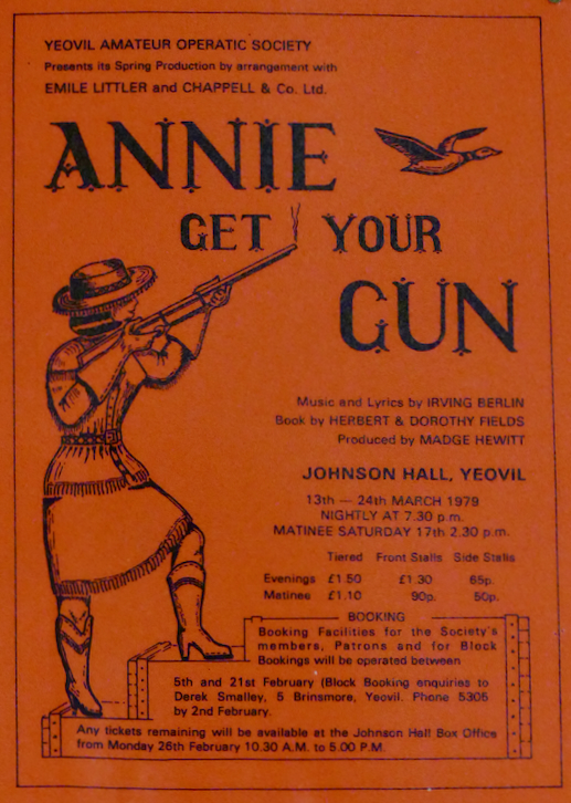 Poster for YAOS 1979 production of 'Annie Get Your Gun'