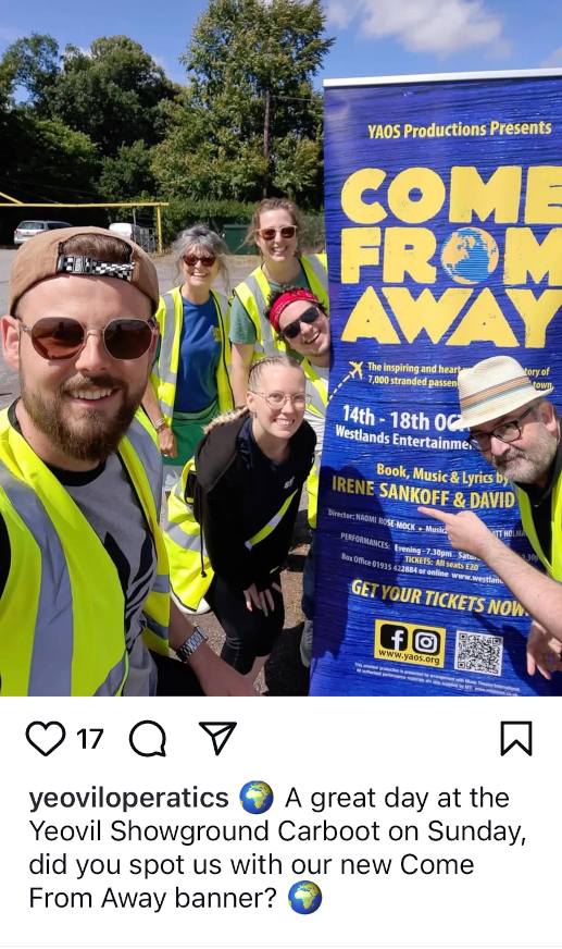 YAOS Car Boot Fundraising for 'Come From Away'