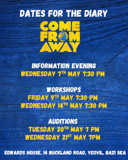 'Come From Away' diary dates