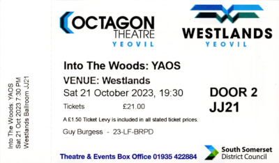 Ticket for 'Into The Woods' Saturday 21 October 2023