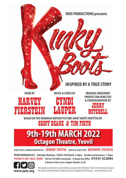 YAOS Presents 'Kinky Boots' 9-19 March 2022