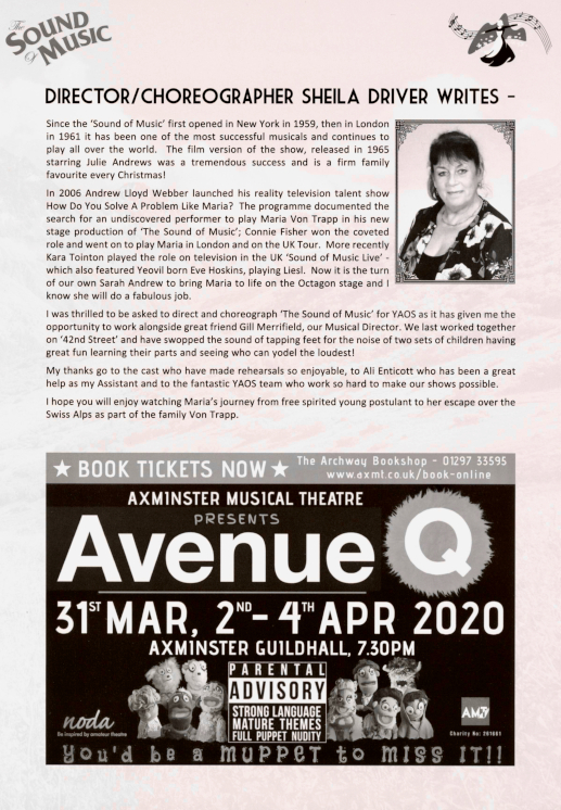 Pg 07 - Axminster Musical Theatre presents Avenue Q