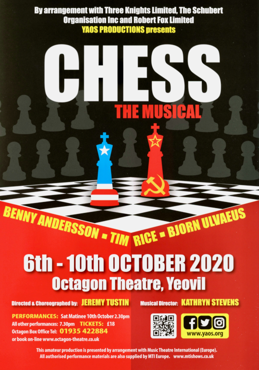 Back Cover - YAOS Presents 'Chess The Musical' at the Octagon Theatre 6-10 October 2020