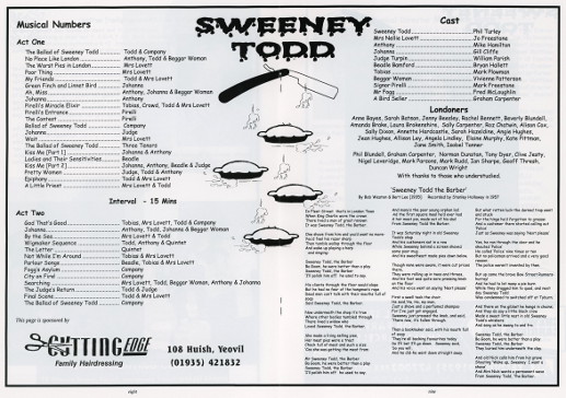 Sweeney Todd Centre Fold