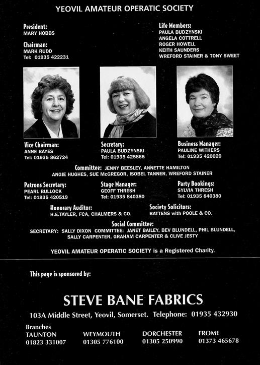 Page 5 Sweet Charity Programme: Page 05