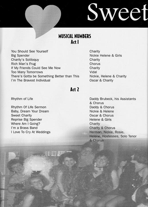 Page 8 Sweet Charity Programme: Page 08
