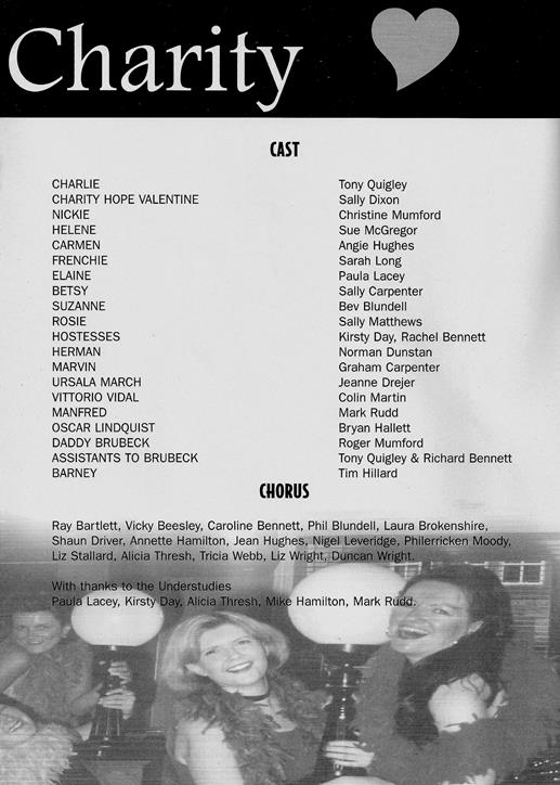 Page 9 Sweet Charity Programme: Page 09