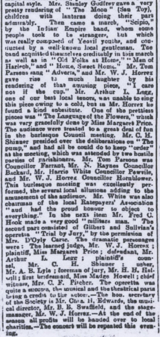 Yeovil Chronicle Friday 12 December 1902 (2)