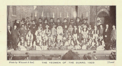Cast of 'The Yeomen of the Guard' 1923
